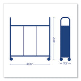 Callero Plus Treble Column Trolley Set 17, Metal, 1 Shelf, 16 F1 Bins, 4 F2 Bins, 40.6" X 17.3" X 41.5", Silver/grass Green