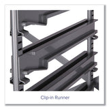 Callero Plus Treble Column Trolley Set 17, Metal, 1 Shelf, 16 F1 Bins, 4 F2 Bins, 40.6" X 17.3" X 41.5", Silver/grass Green