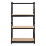 Iron Horse 2300 Rivet Shelving, Four-shelf, 36w X 18d X 60h, Black, Ships In 4-6 Business Days