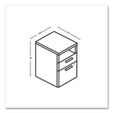 10500 Series Mobile Pedestal File, Left/right, Shelf And Box/file Drawers, Legal/letter, Kingswood Walnut, 15.75" X 19" X 28"