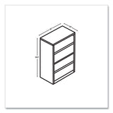 10500 Series Lateral File, 4 Legal/letter-size File Drawers, Kingswood Walnut, 36" X 20" X 59.13"
