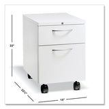 Flagship Mobile Pedestal, Left/right, 2 Drawer: Box/file, Letter, Designer White, 15 X 22.88 X 22