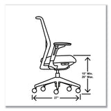 Cipher Mesh Back Task Chair, Supports Up To 300 Lb, 15" To 20" Seat Height, Black Seat, Charcoal Back, Charcoal Base