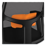 Ignition 2.0 4-way Stretch Mid-back Mesh Task Chair, Orange Adjustable Lumbar Support, Black, Ships In 7-10 Business Days