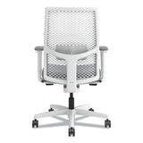 Ignition 2.0 Reactiv Mid-back Task Chair, 17.25" To 21.75" Seat Height, Basalt Fabric Seat, White Back,ships In 7-10 Bus Days