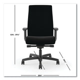 Ignition 2.0 Upholstered Mid-back Task Chair, 17" To 21.5" Seat Height, Black Fabric Seat/back, Ships In 7-10 Business Days