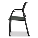 Nucleus Series Recharge Guest Chair, Supports Up To 300 Lb, 24.81" X 23.5" X 36.38", Iron Ore Seat, Black Back, Black Base