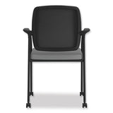 Nucleus Series Recharge Guest Chair, Supports Up To 300 Lb, 24.81" X 23.5" X 36.38", Frost Seat, Black Back, Black Base