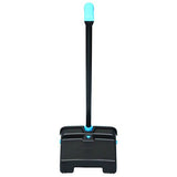 Lobbymaster Plastic Dust Pan, 12.32" Wide, 31.84" Aluminum Handle, Blue/black, 6/carton