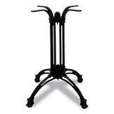 Topalit Tables, Round, 36" Dia X 29"h, Silver Top, Black Iron Base/legs