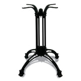 Topalit Tables, Round, 36" Dia X 29"h, Teak Top, Black Iron Base/legs