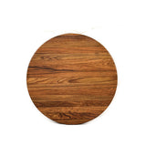 Topalit Tables, Round, 24" Dia X 42"h, Teak Top, Black Aluminum Base/legs