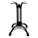 Topalit Tables, Round, 36" Dia X 29"h, Gray Top, Black Aluminum Base/legs