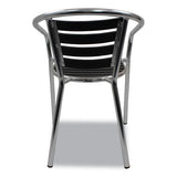Pinzon Series Chairs, Support Up To 300 Lb, 18" Seat Height, Black/silver Seat, Black/silver Back, Silver Base