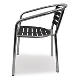 Pinzon Series Chairs, Support Up To 300 Lb, 18" Seat Height, Black/silver Seat, Black/silver Back, Silver Base