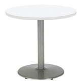 Pedestal Table With Four Brownstone Kool Series Chairs, Round, 36" Dia X 29h, Designer White, Ships In 4-6 Business Days