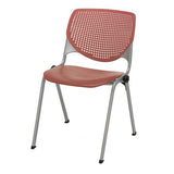 Pedestal Table With Four Coral Kool Series Chairs, Round, 36" Dia X 29h, Studio Teak, Ships In 4-6 Business Days