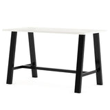 Midtown Dining Table With Four Burgundy Kool Series Chairs, 36 X 72 X 30, Designer White, Ships In 4-6 Business Days