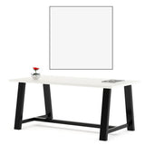 Midtown Dining Table With Four Light Gray Kool Series Chairs, 36 X 72 X 30, Designer White, Ships In 4-6 Business Days