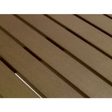 Eveleen Outdoor Patio Table With Two Mocha Powder-coated Polymer Chairs, 30" Dia X 29h, Gray, Ships In 4-6 Business Days