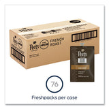 Peet's French Roast Coffee Freshpack, French Roast, 0.35 Oz Pouch, 76/carton