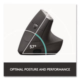 Mx Vertical Advanced Ergonomic Mouse, 2.4 Ghz Frequency/33 Ft Wireless Range, Left/right Hand Use, Graphite