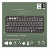 Pebble 2 Wireless Keyboard And Optical Mouse Combo, 2.4 Ghz Frequency/32.8" Wireless Range, Tonal Graphite