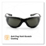 Virtua Ccs Protective Eyewear With Foam Gasket, Black/gray Plastic Frame, Gray Polycarbonate Lens