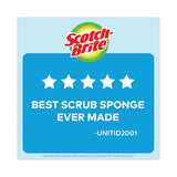 Non-scratch Multi-purpose Scrub Sponge, 4.4 X 2.6, 0.8" Thick, Blue, 9/pack