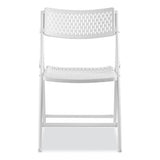 Airflex Series Premium Poly Folding Chair, Supports 1000 Lb, 17.25" Seat Ht, White Seat/back/base, 4/ct,ships In 1-3 Bus Days
