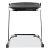 6600 Series Elephant Z-stool, Backless, Supports Up To 500lb, 18" Seat Height, Black Seat, Chrome Frame,ships In 1-3 Bus Days