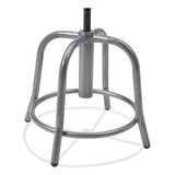 6800 Series Height Adj Metal Seat Stool, Supports 300 Lb, 18"-24" Seat Ht, Blueberry Seat, Gray Base, Ships In 1-3 Bus Days