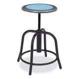 6800 Series Height Adj Metal Seat Stool, Supports 300 Lb, 18" To 24" Seat Ht, Blueberry Seat/black Base,ships In 1-3 Bus Days