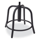 6800 Series Height Adjustable Metal Seat Swivel Stool, Supports 300lb, 18"-24" Seat Ht, Black Seat/base,ships In 1-3 Bus Days