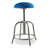 6800 Series Height Adj Fabric Padded Seat Stool, Supports 300lb, 18"-25" Ht, Cobalt Blue Seat/gray Base,ships In 1-3 Bus Days