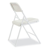 800 Series Plastic Folding Chair, Supports 500 Lb, 18" Seat Ht, Bright White Seat, White Base, 4/ct, Ships In 1-3 Bus Days