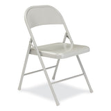 900 Series All-steel Folding Chair, Supports 250 Lb, 17.75" Seat Height, Gray Seat/back/base, 4/ct,ships In 1-3 Business Days
