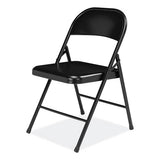 900 Series All-steel Folding Chair, Supports 250lb, 17.75" Seat Height, Black Seat/back/base, 4/ct,ships In 1-3 Business Days