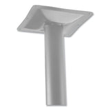 Cafe Table, 36w X 36d X 42h, Square Top/round Base, Mahogany Top, Gray Base, Ships In 1-3 Business Days