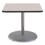 Cafe Table, 36w X 36d X 30h, Square Top/round Base, Gray Nebula Top, Gray Base, Ships In 1-3 Business Days
