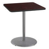 Cafe Table, 36w X 36d X 42h, Square Top/round Base, Gray Nebula Top, Black Base, Ships In 1-3 Business Days
