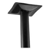 Cafe Table, 36w X 36d X 42h, Square Top/round Base, Mahogany Top, Black Base, Ships In 1-3 Business Days
