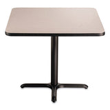 Cafe Table, 36w X 36d X 30h, Square Top/x-base, Gray Nebula Top, Black Base, Ships In 1-3 Business Days