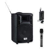 Wireless Pa System With Wireless Tie Clip Microphone, 40 W, Black, Ships In 1-3 Business Days