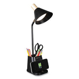 Wellness Series Merge Led Desk Lamp With Wireless Charging, 18.25" High, Black, Ships In 1-3 Business Days
