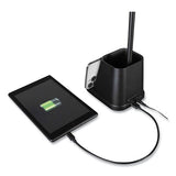 Wellness Series Merge Led Desk Lamp With Wireless Charging, 18.25" High, Black, Ships In 1-3 Business Days