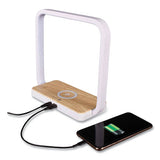 Wireless Charging Station With Night Light, Usb, White, Ships In 1-3 Business Days