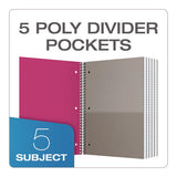 Five-subject Notebook, 5 Subject, College Rule, Randomly Assorted Cover Color, (200) 11 X 9 Sheets