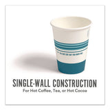 Paper Hot Cups, 12 Oz, White/blue, 500/carton