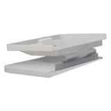 Poly Hinged Lids, 8 Bushel, Polyethylene/steel, Gray